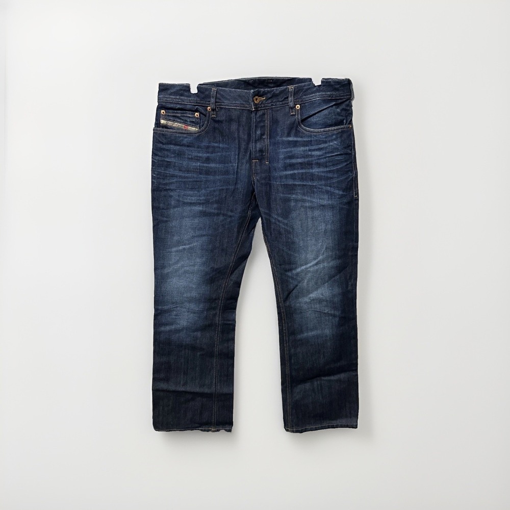 Diesel‎ Jeans Mens 34x30 Blue Zatiny Regular Bootcut Dark Wash 0073N